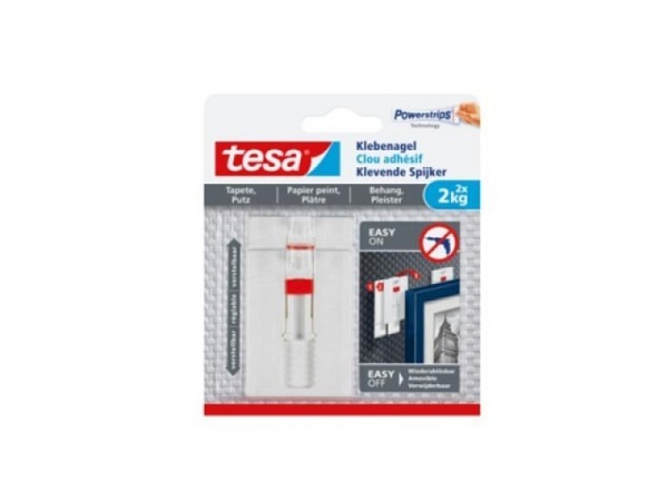 Nagel Tesa weiss 2Stk. verstellbarer Klebnagel