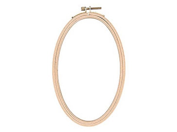 Stickring Boettcher Stickrahmen hoch oval 13x21cm Holz