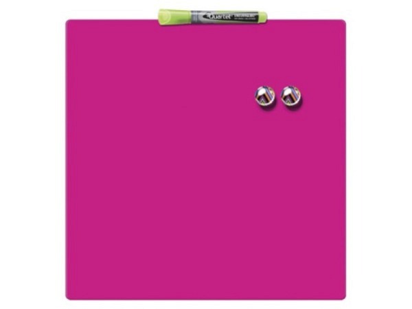 Magnettafel Rexel pink 36x36cm, trocken abwischbar