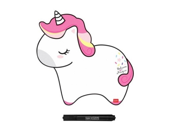 Whiteboard Legami Unicorn mit magnetischem Filzstift
