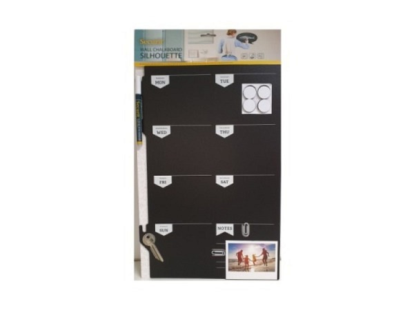 Schiefertafel Securit Woody Wochenplaner schwarz 30x44,9cm