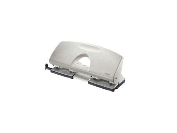 Locher Leitz Vierfachlocher 5012 hellgrau, stanzt bis 2,5mm