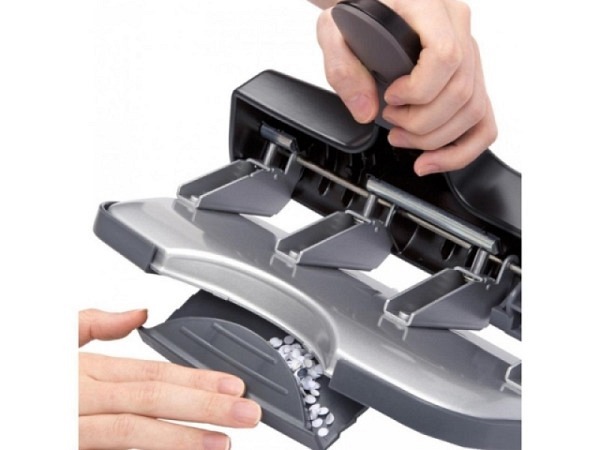 Locher Rapesco Vierfachlocher Alu schwarz