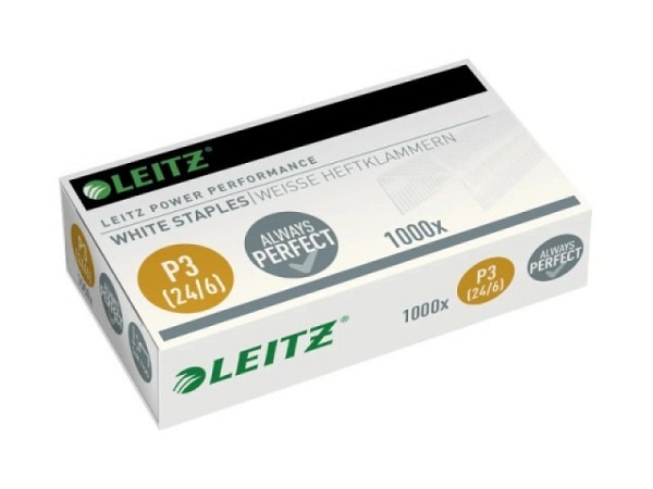 Heftklammern Leitz 24/6 weiss 1000Stk.