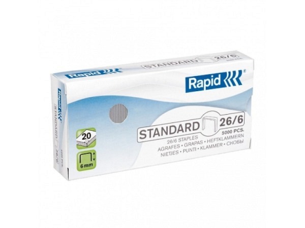 Heftklammern Rapid 26/6 6mm 5000Stk.