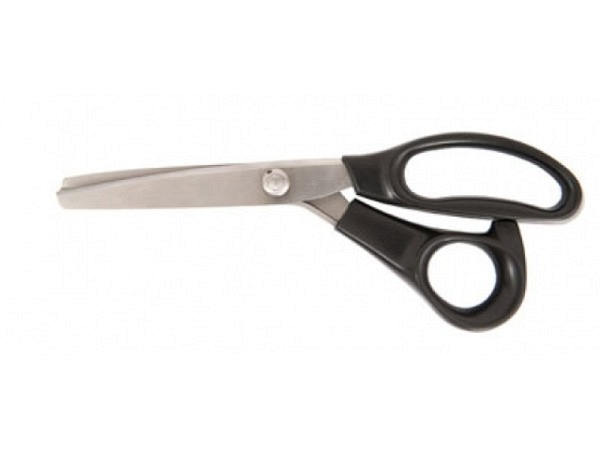Schere Rico Design Stoffschere Zick-Zack, 21cm lang, mit schwarzem Kunststoffgriff, ein kleineres un