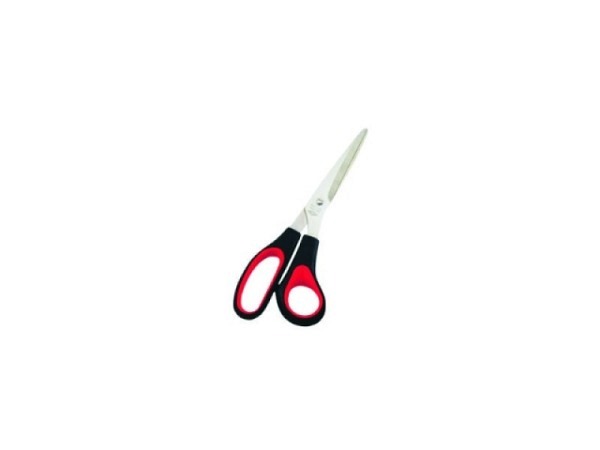 Schere Wedo 976 Rechtshänder 21cm rot-schwarzer Soft-Griff