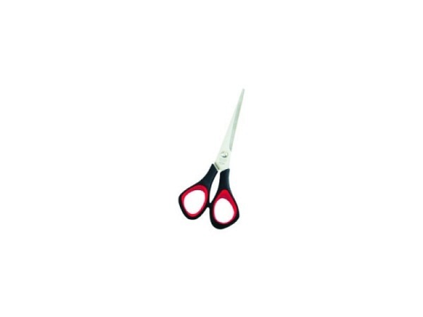 Schere Wedo 976 Rechtshänder 16cm rot-schwarzer Soft-Griff