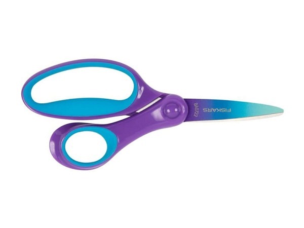 Schere Fiskars Kinderschere Ombre Violett für Rechtshänder 15cm lang