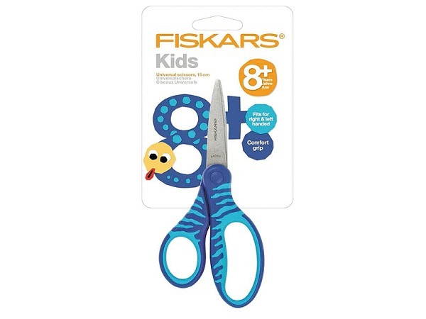 Schere Fiskars Kinderschere blau, für Links- und Rechtshänder