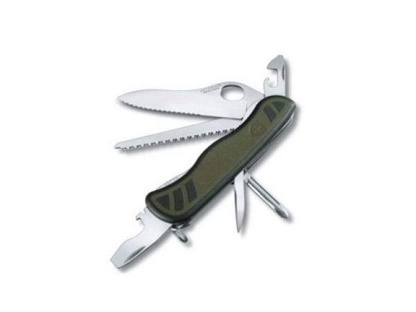 Messer Victorinox Soldatenmesser gross 08, schwarz-grün