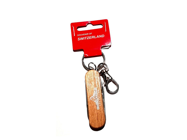 Messer Switzerland klein Holz, mit 2 Klingen mit Switzerland