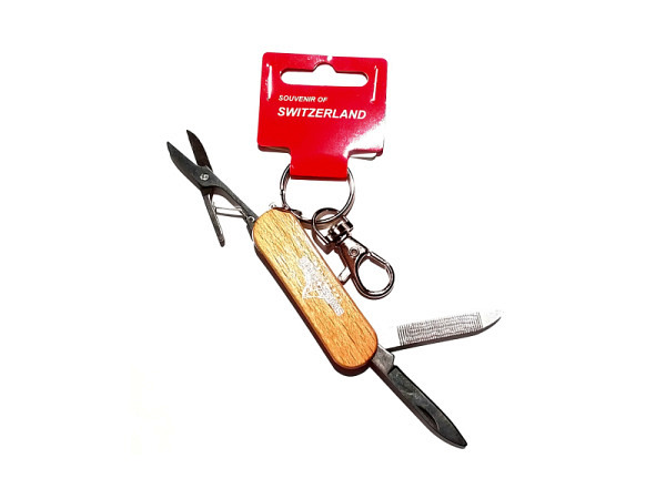 Messer Switzerland klein Holz, mit 2 Klingen mit..