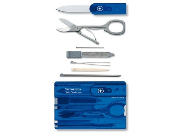 Messer Victorinox SwissCard blau Taschenwerkzeug-Set