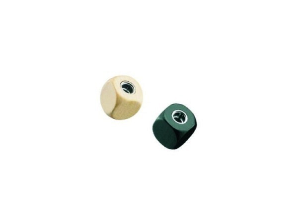 Spitzer Holz Cube aus Mahagoni für Minen 5,5mm, 2x2x2cm
