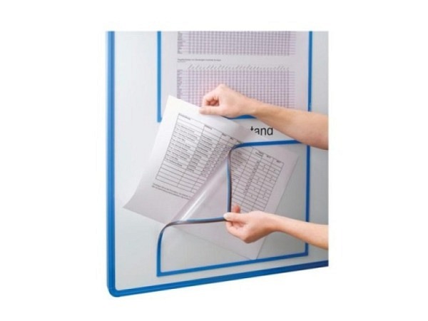 Sichttafel Berec Infotasche A4 mit grauem Rahmen