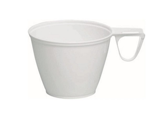 Kaffeebecher 1,6dl weiss aus PS, Packung zu 50Stk