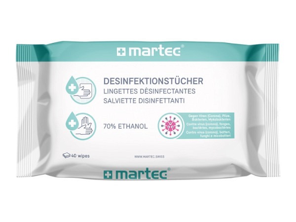 Desinfektionstücher Martec 14x19cm 40 Stk.