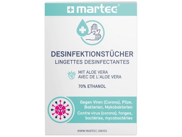 Desinfektionstücher Martec 14x19cm 10 Stk