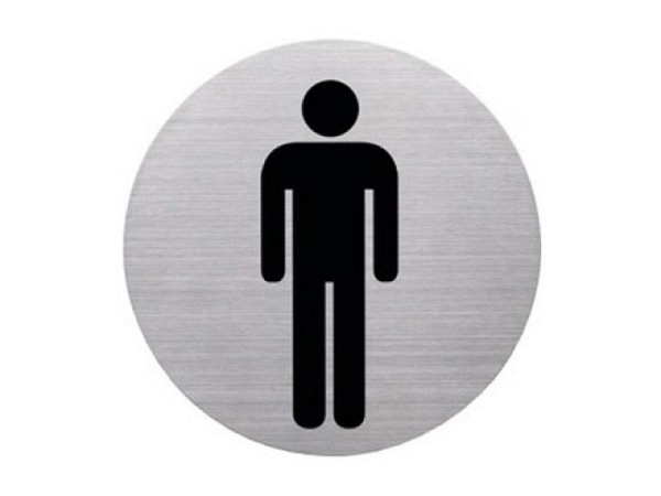 Türschild Helit Aluminium Piktogramm WC Herren