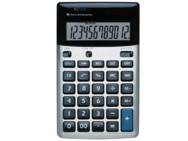 Taschenrechner Texas TI-5018SV silberfarben