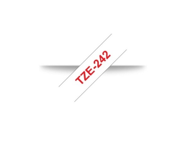 Beschriftungsband Brother P-Touch TZe 18mm, rot auf weiss