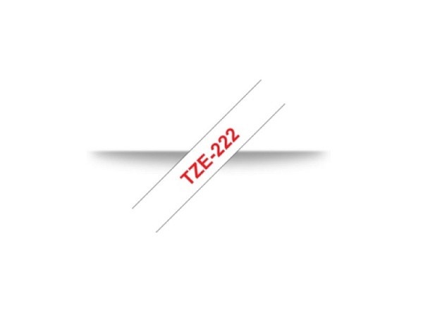 Beschriftungsband Brother P-Touch TZe 9mm rot auf weiss