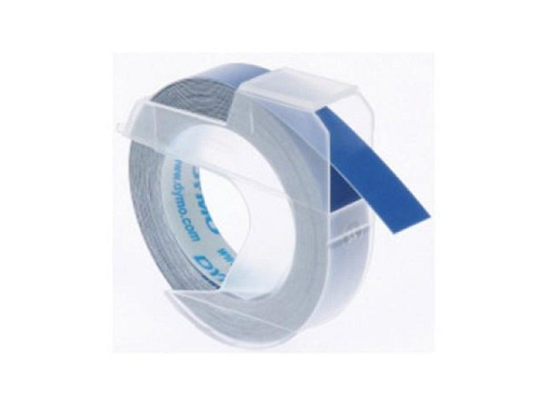 Beschriftungsband Dymo Prägeband 9mm blau glänzend