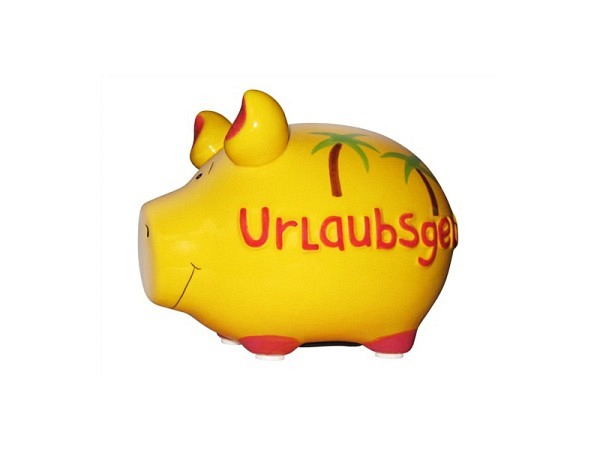 Geldkassette Sparschwein Urlaubsgeld 12,5x10cm