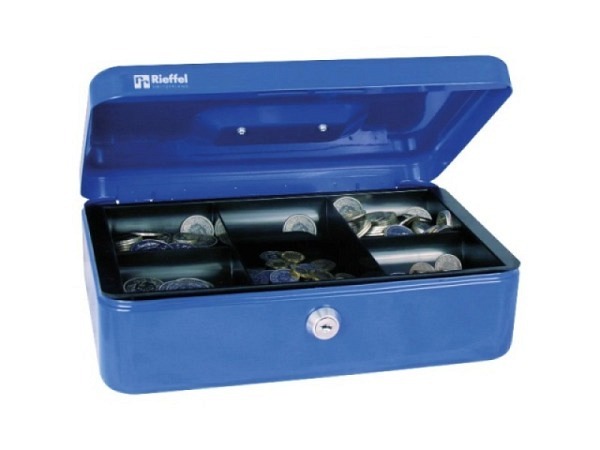 Geldkassette Rieffel aus Stahlblech 10x30x21,7cm