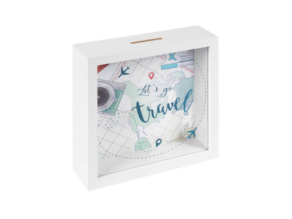 Geldkassette Goldbuch Glasbox Let's go travel 
