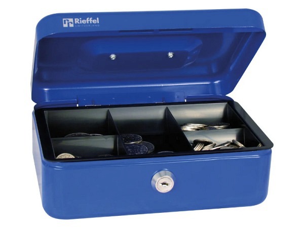 Geldkassette Rieffel Valorit Stahl blau 