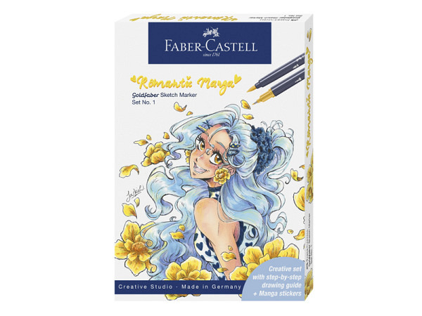 Filzstift Faber-Castell Goldfaber Sketch Marker 8er Set Romantic Manga