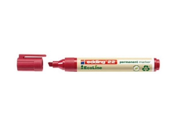 Filzstift Edding 22 Ecoline rot, Strichbreite 1-5mm