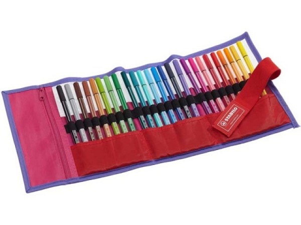 Filzstift Stabilo Pen 68 Set 25er Klettverschluss-Set, 1mm