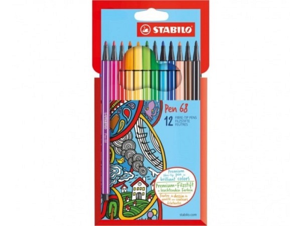 Filzstift Stabilo Pen 68 12er Set im Kartonetui