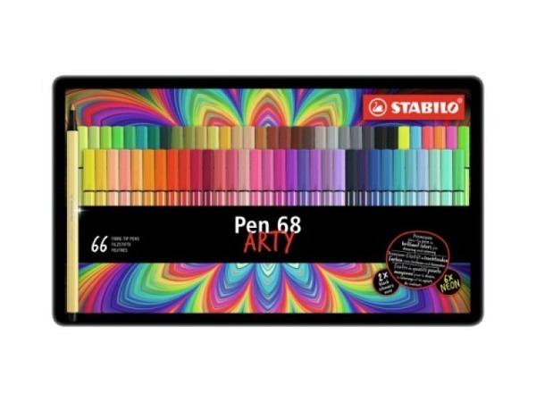 Filzstift Stabilo Arty Pen 68 66er Set im bedruckten Metalletui