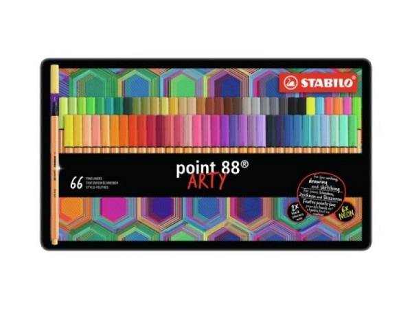 Filzstift Stabilo Arty Pen 88 66er Set im bedruckten Metalletui