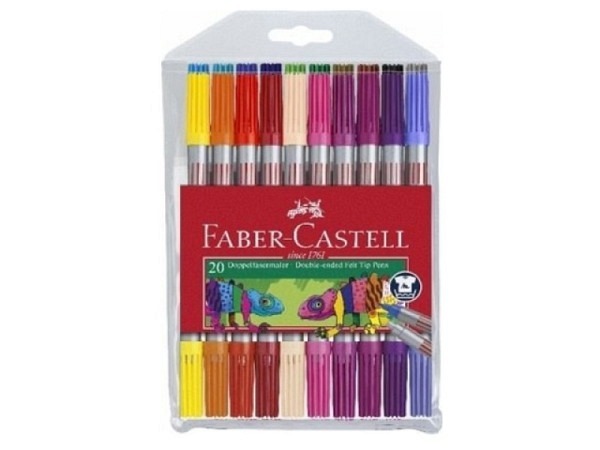Filzstift Faber-Castell Doppelfaser 20er Set