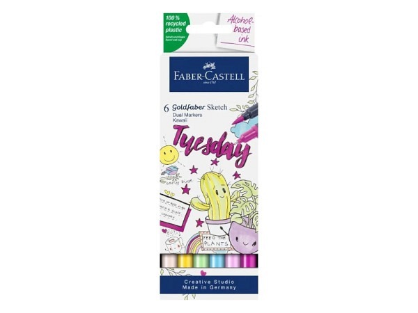 Filzstift Faber-Castell Goldfaber Sketch Marker 6er Set Kawaii