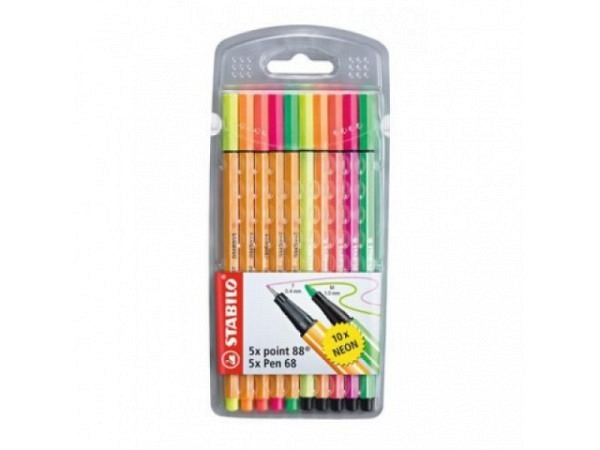 Filzstift Stabilo Pen68/Point 88 10Stk.