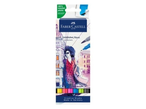 Filzstift Faber-Castell Goldfaber Aqua Dual Marker 6er Set