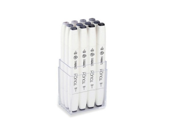 Filzstift Touch Pinselstift Set 12er Warm Grey