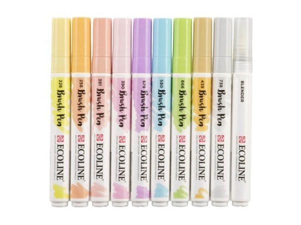 Filzstift Talens Ecoline Brush Pen 10er Set Pastell