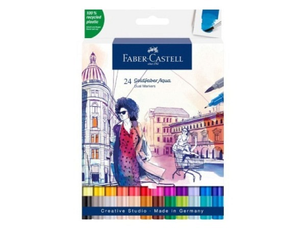Filzstift Faber-Castell Goldfaber Aqua Dual Marker 24er Set