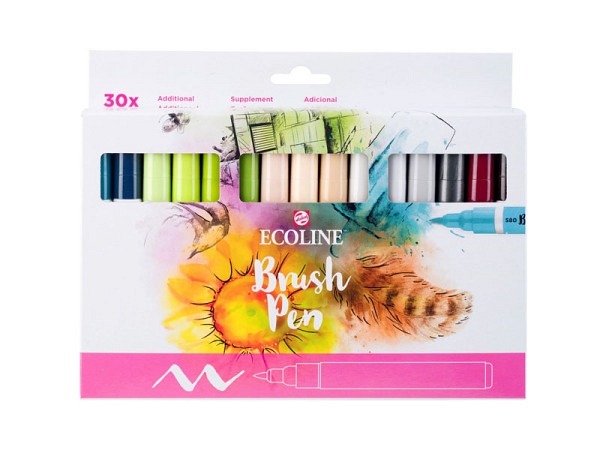 Filzstift Talens Ecoline Brush Pen 30er Additional Set