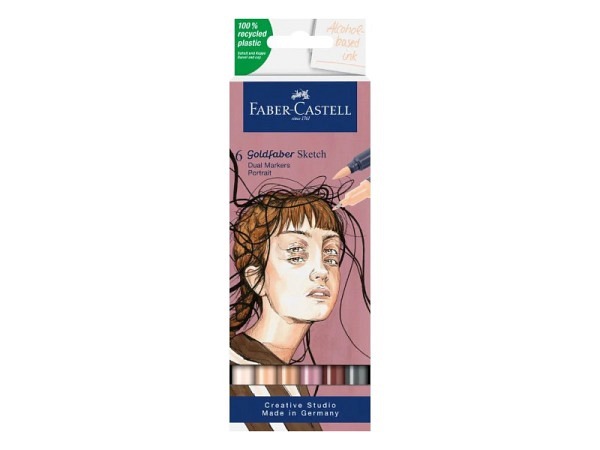 Filzstift Faber-Castell Goldfaber Sketch Marker 6er Set Portrait