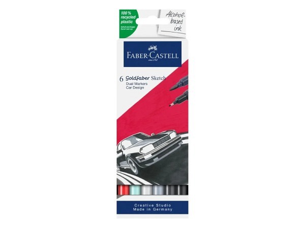 Filzstift Faber-Castell Goldfaber Sketch Marker 6er Set Car Design