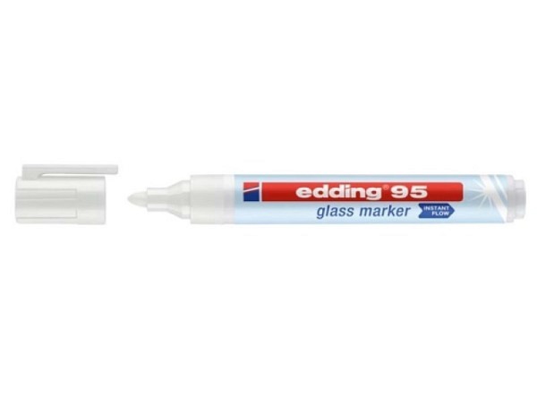Filzstift Edding Glasmarker 95 weiss Rundspitze 1,5-3mm