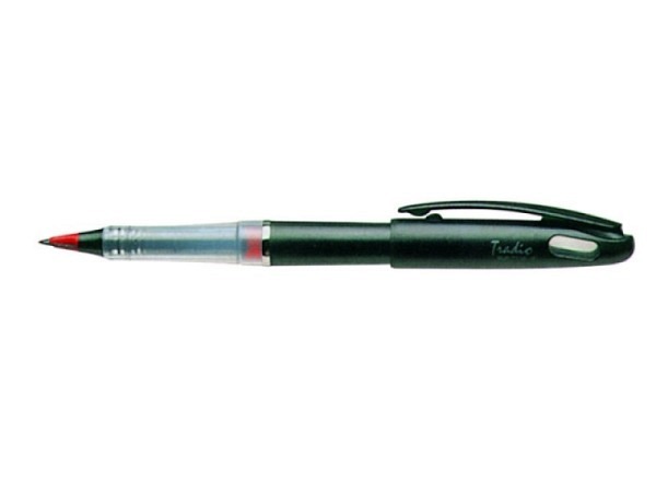 Filzstift Pentel Tradio rot schreibend, Schaft schwarz
